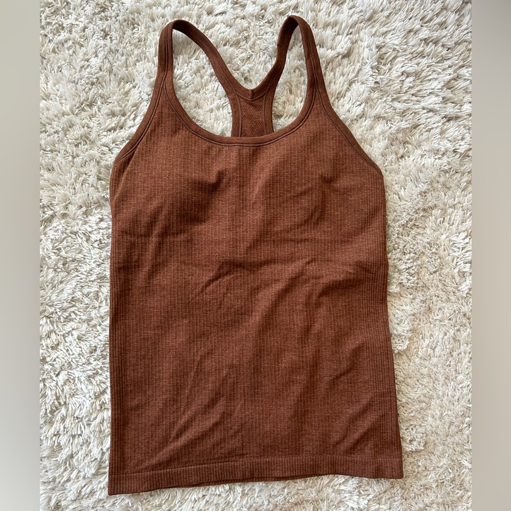 Lululemon Ebb to Street Tank Top Roasted Brown Size 10 Waist Length